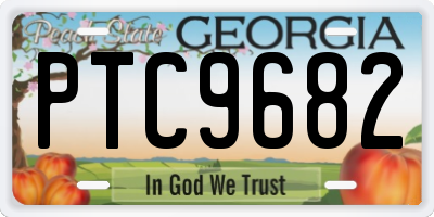 GA license plate PTC9682