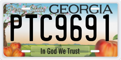 GA license plate PTC9691