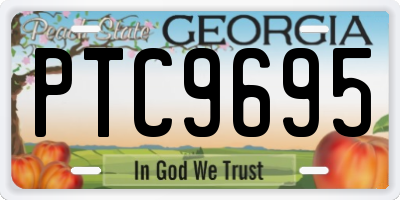 GA license plate PTC9695