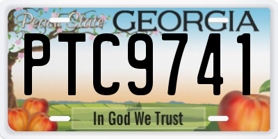 GA license plate PTC9741