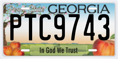 GA license plate PTC9743