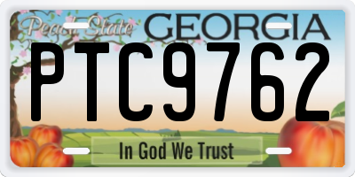 GA license plate PTC9762