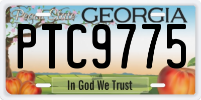GA license plate PTC9775