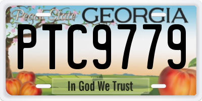 GA license plate PTC9779