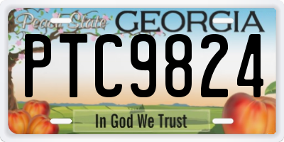 GA license plate PTC9824