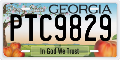 GA license plate PTC9829