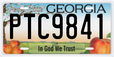 GA license plate PTC9841