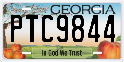 GA license plate PTC9844