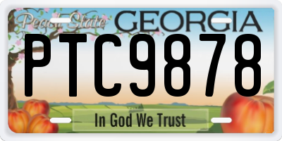 GA license plate PTC9878