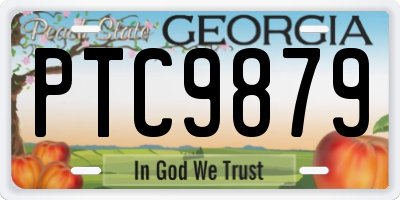GA license plate PTC9879