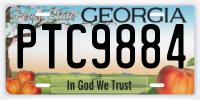 GA license plate PTC9884