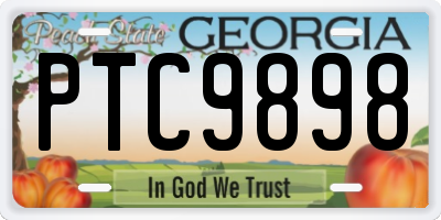 GA license plate PTC9898