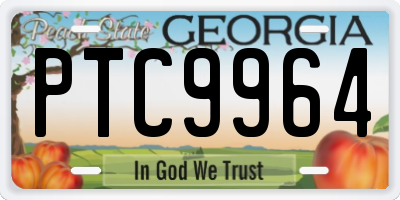 GA license plate PTC9964