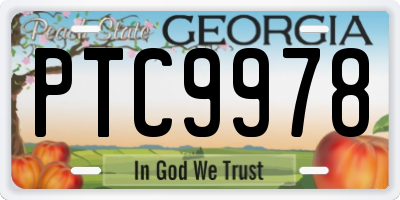 GA license plate PTC9978