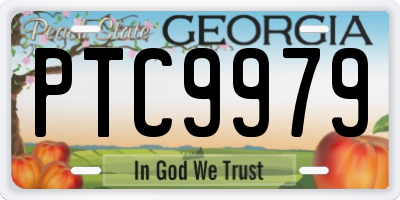 GA license plate PTC9979