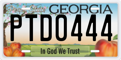 GA license plate PTD0444