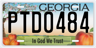 GA license plate PTD0484