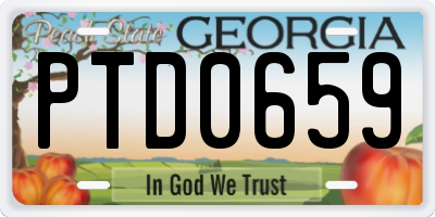 GA license plate PTD0659