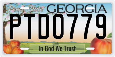 GA license plate PTD0779