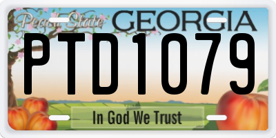 GA license plate PTD1079
