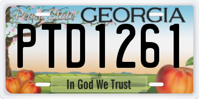 GA license plate PTD1261