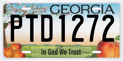GA license plate PTD1272