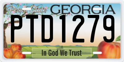 GA license plate PTD1279