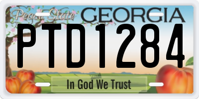 GA license plate PTD1284
