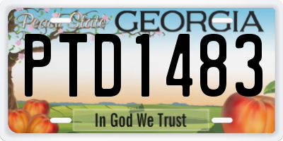 GA license plate PTD1483