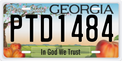 GA license plate PTD1484