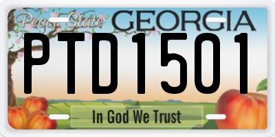 GA license plate PTD1501