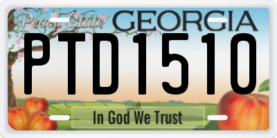 GA license plate PTD1510