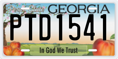 GA license plate PTD1541