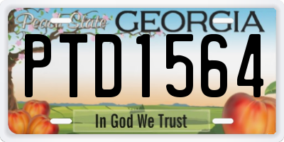 GA license plate PTD1564