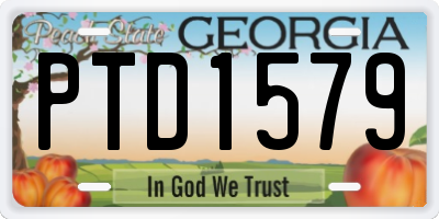 GA license plate PTD1579