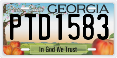 GA license plate PTD1583