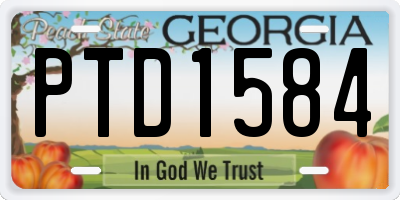 GA license plate PTD1584