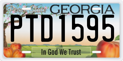 GA license plate PTD1595