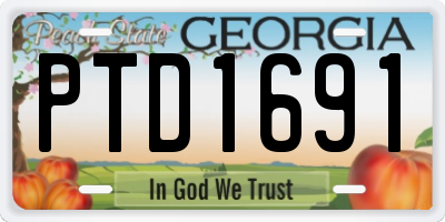 GA license plate PTD1691