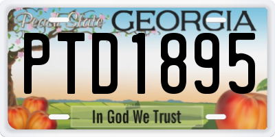 GA license plate PTD1895