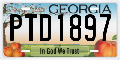GA license plate PTD1897