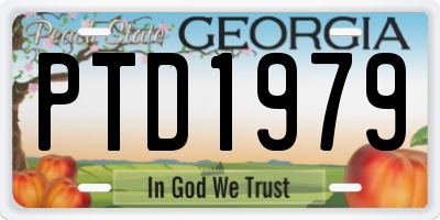 GA license plate PTD1979