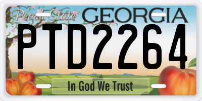 GA license plate PTD2264