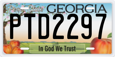 GA license plate PTD2297