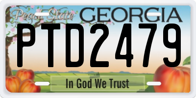 GA license plate PTD2479
