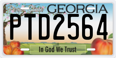 GA license plate PTD2564