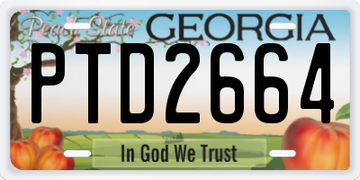 GA license plate PTD2664
