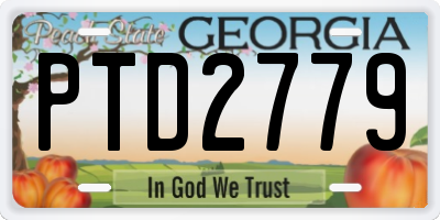 GA license plate PTD2779