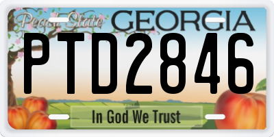 GA license plate PTD2846