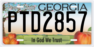 GA license plate PTD2857